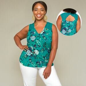 NWT Daniel Rainn Lace Back Keyhole Top Sz 2X